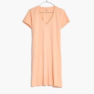 Madewell Northside Cotton Peach T-shirt Dress